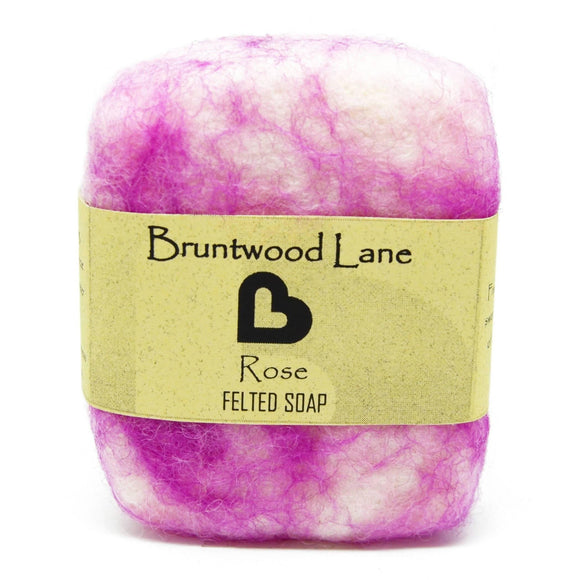 Rose Felted Soap by Bruntwood Lane - madeinNZ.co.nz