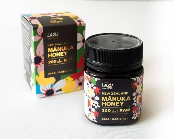 Lazu – Manuka Honey (Raw) – 200+ MGO (250g) - madeinNZ.co.nz