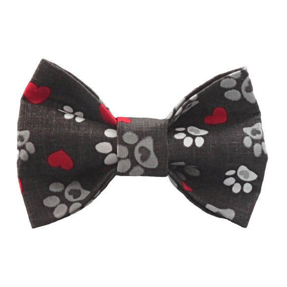 Dog Bow Tie - Paws to my Heart