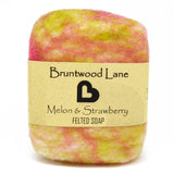 Melon & Strawberry Felted Soap by Bruntwood Lane - madeinNZ.co.nz